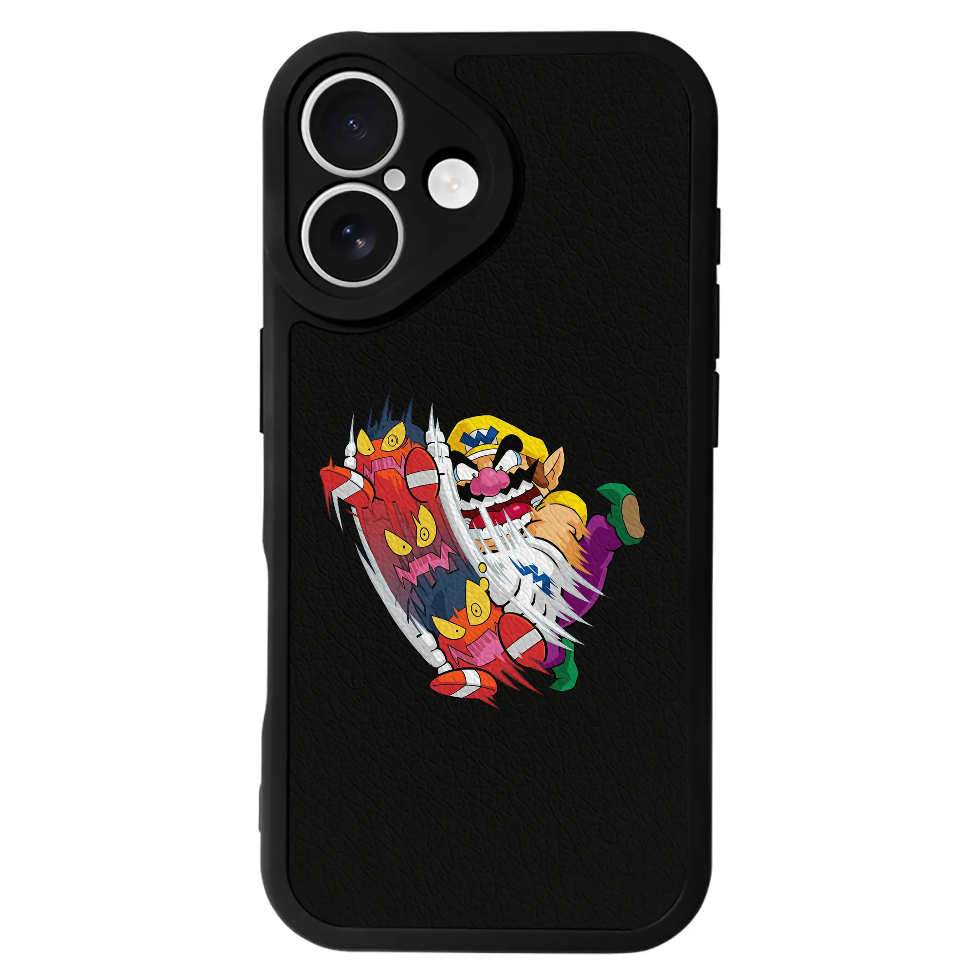 マリオ グッズ ワリオ - IPhone 16シリーズ対応 ・ シリコンスマホケース ・ レザー調 ・ 高精度フィット ・ 耐衝撃 ・ ワイヤレス充電対応 ・ 精密カット